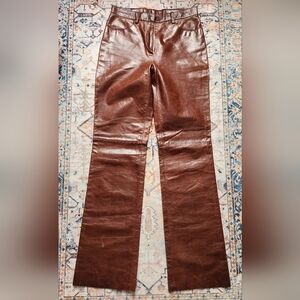 Calvin Klein Vintage Brown Leather pants size 2